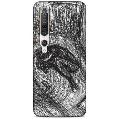 Xiaomi Mi 10 Pro Kılıf Depresyon (37) Silicone Cover Sarı Lacivert
