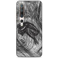 Xiaomi Mi 10 Pro Kılıf Depresyon (37) Silicone Cover Sarı Lacivert