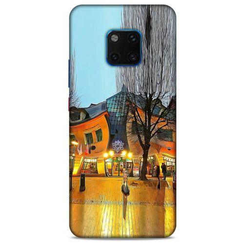 Huawei Mate 20 Pro Kılıf Dünya Mimarisi (33) Hybrid Kılıf Krzywy Domek Polonya