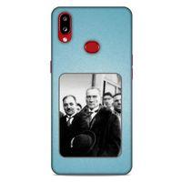 Samsung Galaxy A10s Kılıf Atatürk (34) Slim Armor Kılıf Açık Mavi