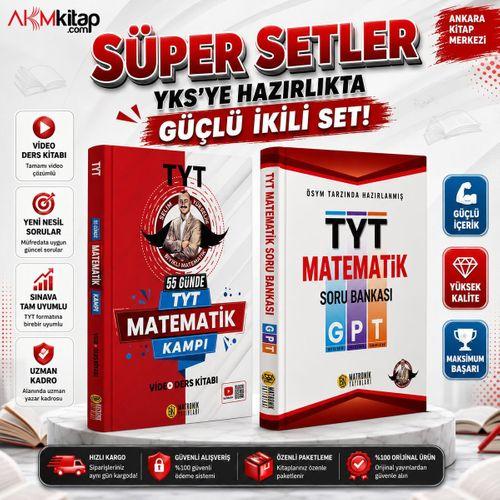 Bıyıklı Matematik 55 Günde TYT Matematik Kampı Video Ders Kitabı ve GPT Soru Bankası Seti 2 Kitap