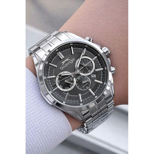 Slazenger İtalyan Tasarım Bileklik Hediyeli 2 Yıl Garantili 10 Atm Çelik Erkek Kol Saat ESL.2567.04