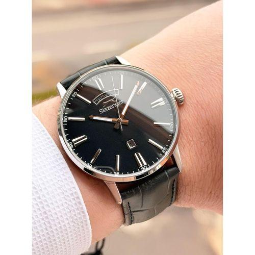 Slazenger Erkek Deri kordon Bileklik Hediyeli 2 Yıl Garantili Suya Dayanıklı Kol Saati VS.BLKT.0761