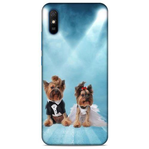 Xiaomi Redmi 9A Kılıf Köpek Kıyafetleri (18) Telefon Kılıfları Yorkshire Gömlek Papyon