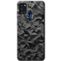 Potkal Hediye Fabrikası Samsung Galaxy A21s HD Baskılı Kılıf + 9D Tam Ekran Koruyucu - Dark Broke