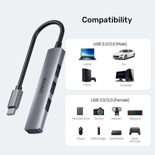 UNITEK TYPE-C TO 4 PORT USB (USB3.0+USB2.0) H1208B