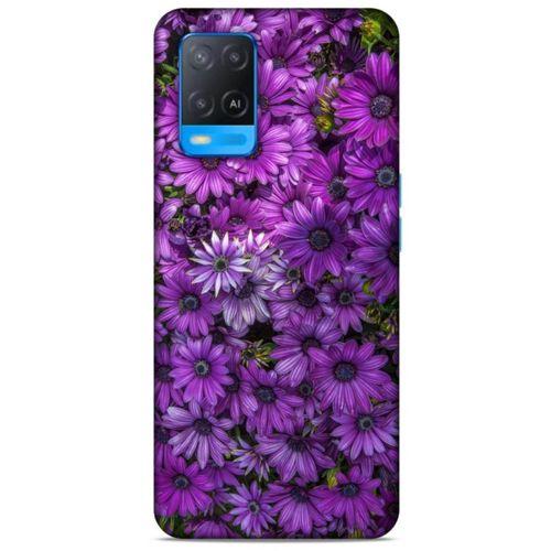 Oppo A74 4G Uyumlu Kılıf Mor Delisi (39) Liquid Crystal Kılıf Çiçekler