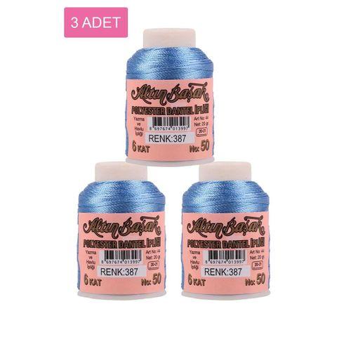 3 Adet Altınbaşak Oya ve Dantel İpi 20 gr - Royaleks - No: 387