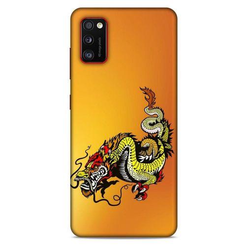 Samsung Galaxy A41 Kılıf Dragons (28) Arka Kapak Tatoo Sarı Ejderha