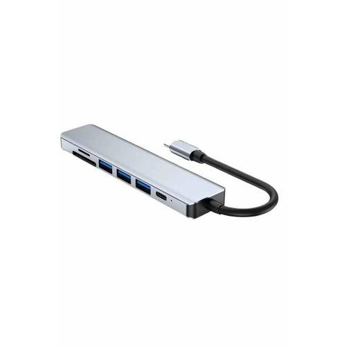 8 Portlu Macbook Çevirici Type C Hub  Sd Tf Usb Çoğaltıcı Ethernet
