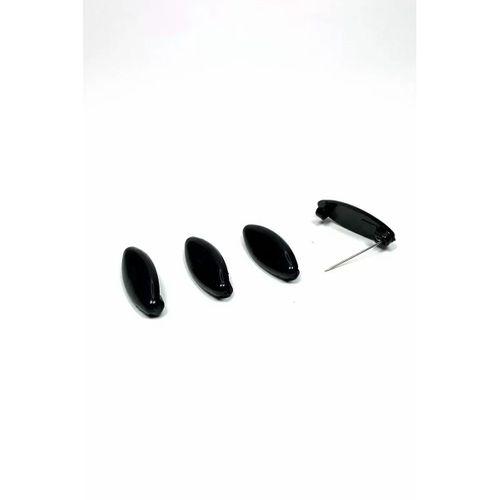 4 Adet Plastik Çengelli Eşarp Ve Şal İğnesi Siyah 4 cm