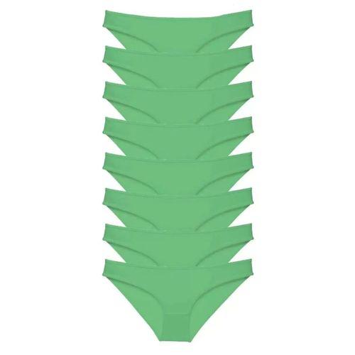 8 Adet Süper Eko Set Likralı Kadın Slip Külot Yeşil