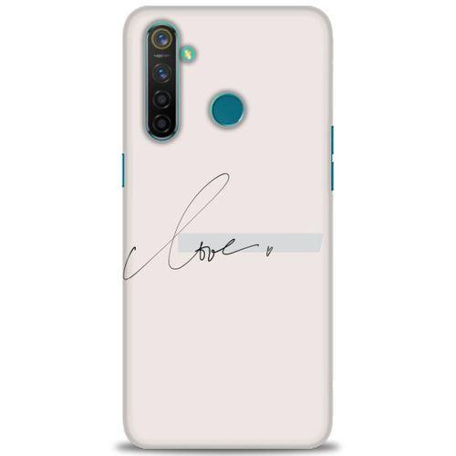 Realme 5 Pro Kılıf HD Baskılı Kılıf - Love + Tam Ekran Koruyucu