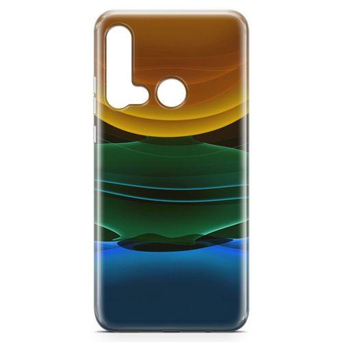 Huawei P20 Lite 2019 Kılıf Yer Gök Güneş Arka Kapak Koruma Desenli Full Koruyucu