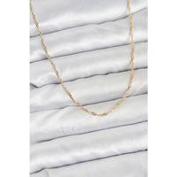 CM 14K Gold Renk Pirinç Ezme Burgu Model Kadın Kolye