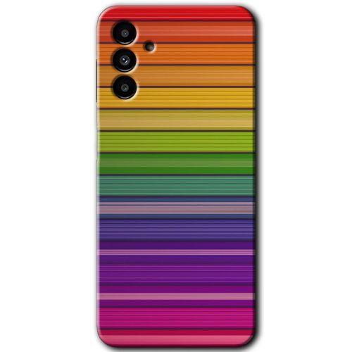 Samsung Galaxy M23 Kılıf HD Desen Baskılı Arka Kapak + Temperli Cam - Colorful Lines