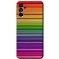 Samsung Galaxy M23 Kılıf HD Desen Baskılı Arka Kapak + Temperli Cam - Colorful Lines