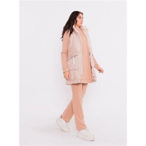Sarah Kapşonlu Şişme Yelekli Spor Üçlü Takım - 70030.026 - Bej