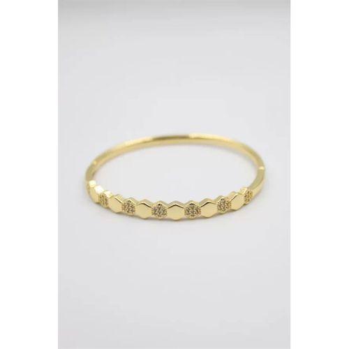 Taşlı Vip Bilezik - Altın