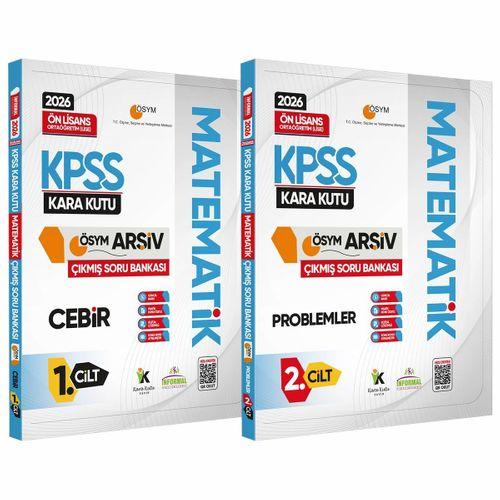 2026 KPSS Önlisans/Ortaöğretim MATEMATİK Kara Kutu 1 -2 Cilt ÖSYM Çıkmış Soru B  2li Set Konu Özetli