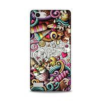 Oppo Rx17 Neo Kılıf Dondurma Doodle Arka Kapak Silikon Koruma Full Koruyucu