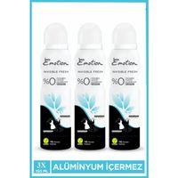 3 Adet Emotion Invisible Fresh Black & White Kadın Deodorant 150ml Vegan, Leke Bırakmaz
