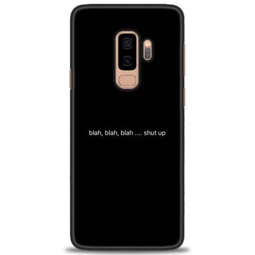 Samsung Galaxy S9 Plus Kılıf HD Baskılı Kılıf - Shut Up + Tam Ekran Koruyucu