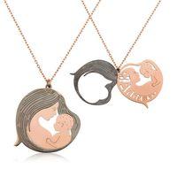 Lucky Life 925 Ayar Gumuss  Rose Anne ve Bebek Kolye