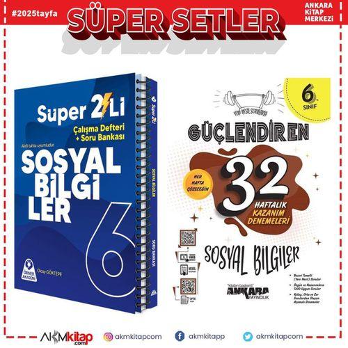 Örnek Akademi 6.Sınıf Sosyal Bilgiler Seti ve Ankara Yayıncılık 32 Haftalık Deneme 2 Kitap