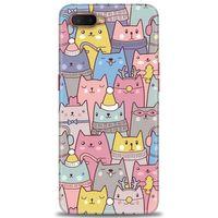 Oppo RX17 Neo Kılıf HD Baskılı Kılıf - Kediler + Tam Ekran Koruyucu