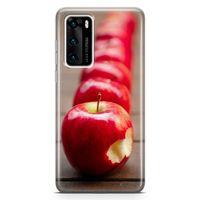 Huawei P40 Kılıf Isırılmış Elma Arka Kapak Koruma Desenli Full Koruyucu