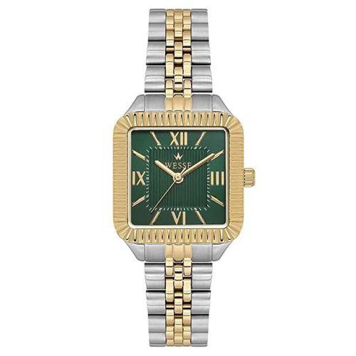 Wesse WWL114104 Quartz Çelik Altın/Gri Yeşil Kadran Kadın Kol Saati
