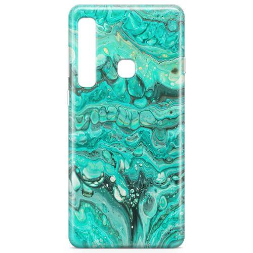 Samsung Galaxy A9 2018 Kılıf Su Yeşili Mermer Arka Kapak Koruma Desenli Full Koruyucu