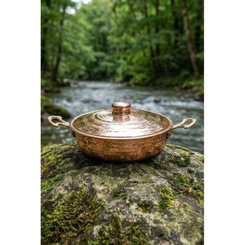 Turna Bakır Emirgan Tava 1 No 14 Cm El Dövme Kırmızı Turna7597-1