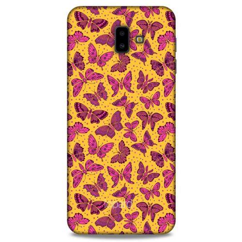 Samsung Galaxy J6 Plus Kılıf Kelebek Etkisi (27) Tasarımlı Kılıf Karışık Renkli