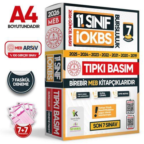 2026 11 Sınıf İOKBS (BURSLULUK SINAVI) MEB Çıkmış Soru Tıpkı Basım Deneme Paketi 7li Türkiye Geneli
