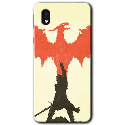Samsung Galaxy A01 Core Kılıf Baskılı Kapak - Dragon Hunter 1 +Tam Kaplayan Mat Seramik