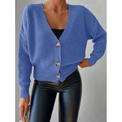 Düğme Detay Triko Bluz