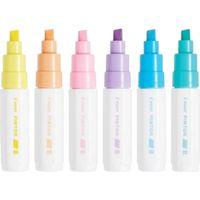 PILOT PİNTOR (B) KESİK UÇ 6 RENK PASTEL RENKLER SET