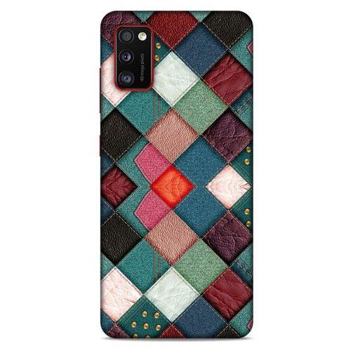 Samsung Galaxy A41 Kılıf Patchwork (18) Telefon Kılıfları Pembe Yeşil