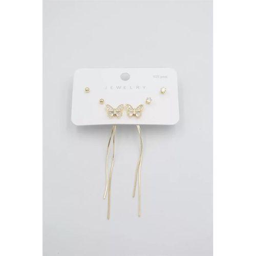 Çoklu Set Küpe - Altın