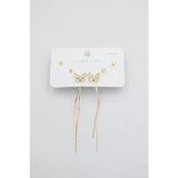 Çoklu Set Küpe - Altın