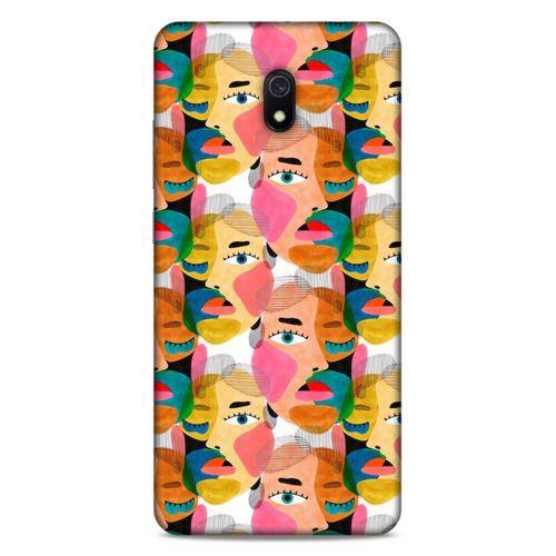Lopard Xiaomi Redmi 8A Uyumlu Kılıf Sürreal Yüzler ♀ (6) Silikon Kılıf Desenli