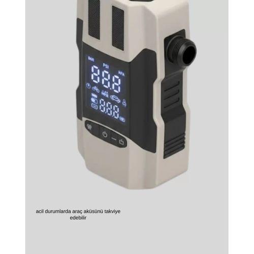 Dijital Ekranlı Araç Pompası Akü Takviye Powerbank 12.000 Mah