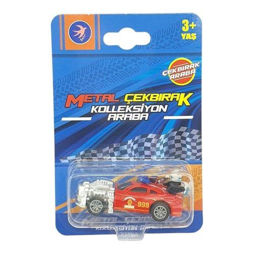 Çek Bırak Metal Küçük Arabalar 8 cm - SH40031 - Kırmızı