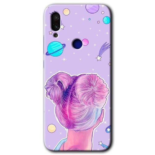 Potkal Hediye Fabrikası Xiaomi Redmi Note 7 Kılıf HD Desen Baskılı Arka Kapak - Uzaylı Kız