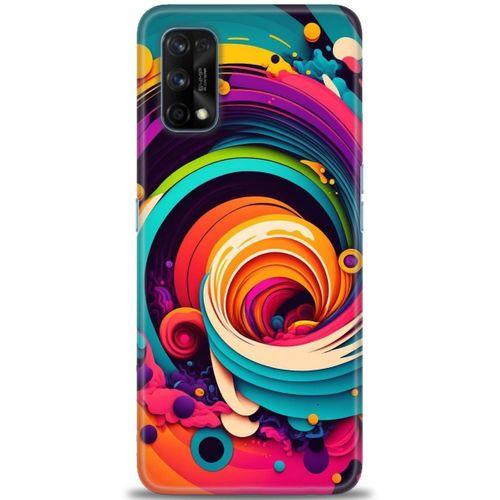 Realme 7 Pro Kılıf HD Baskılı Kılıf - Renk Hortumu + Tam Ekran Koruyucu