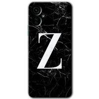 Tecno Spark 9 Pro Kılıf HD Desen Baskılı Arka Kapak - Siyah Mermer Desenli Z Harfi