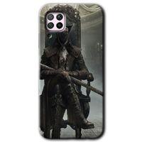 MRCİLETİSİM Huawei P40 Lite Kılıf HD Desen Baskılı Arka Kapak + Temperli Cam - Bloodborne Hunters
