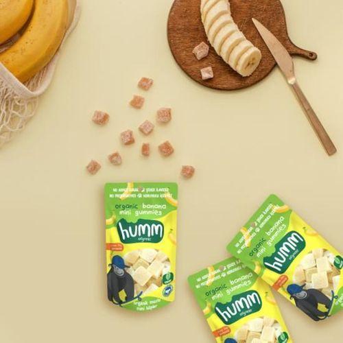 Humm Humm Organik Muzlu Glutensiz Vegan Mini Küpler 30gr